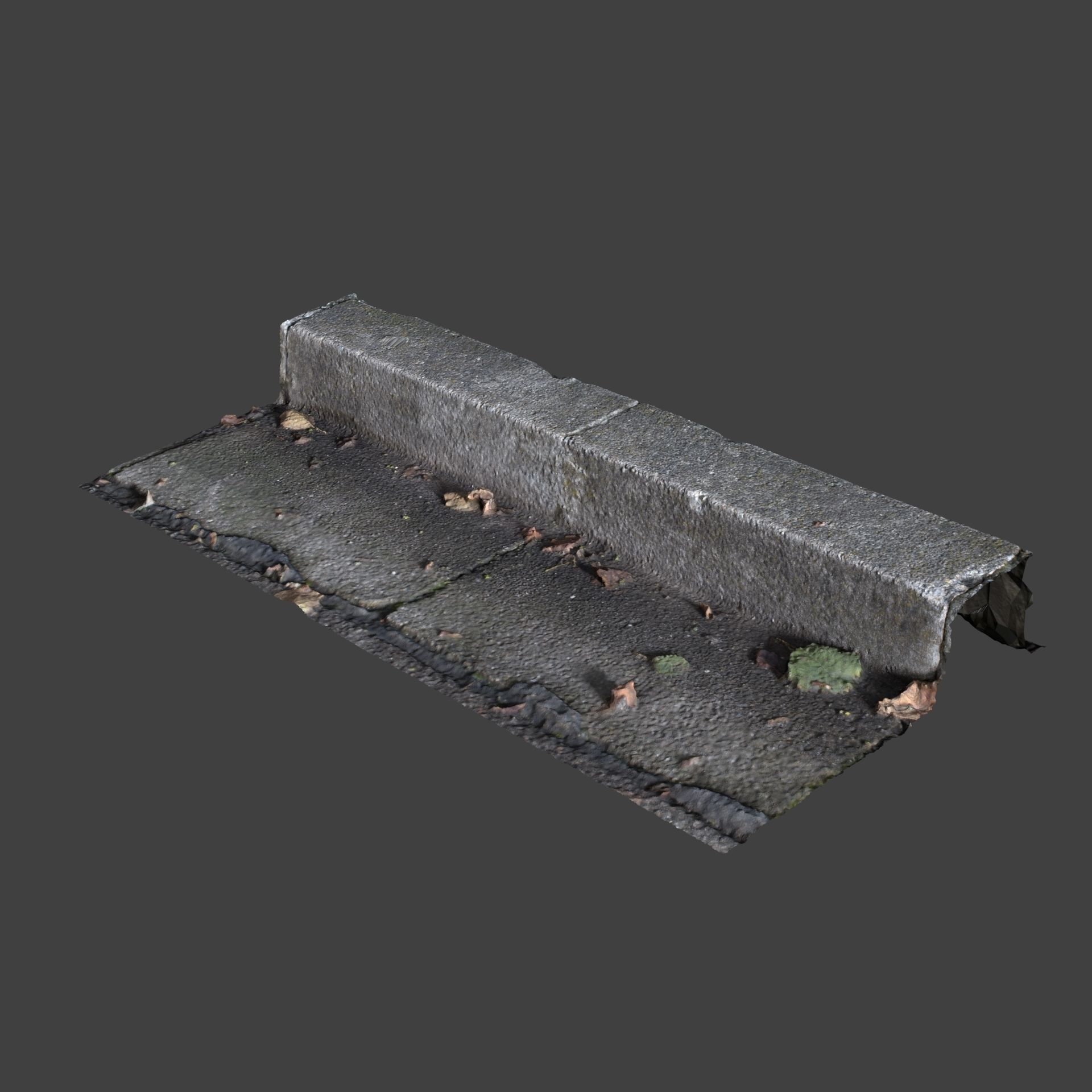 Photoscanned Curbs Pack 3D model_5