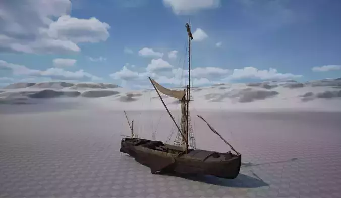 Victorian Thames Barge  3D model