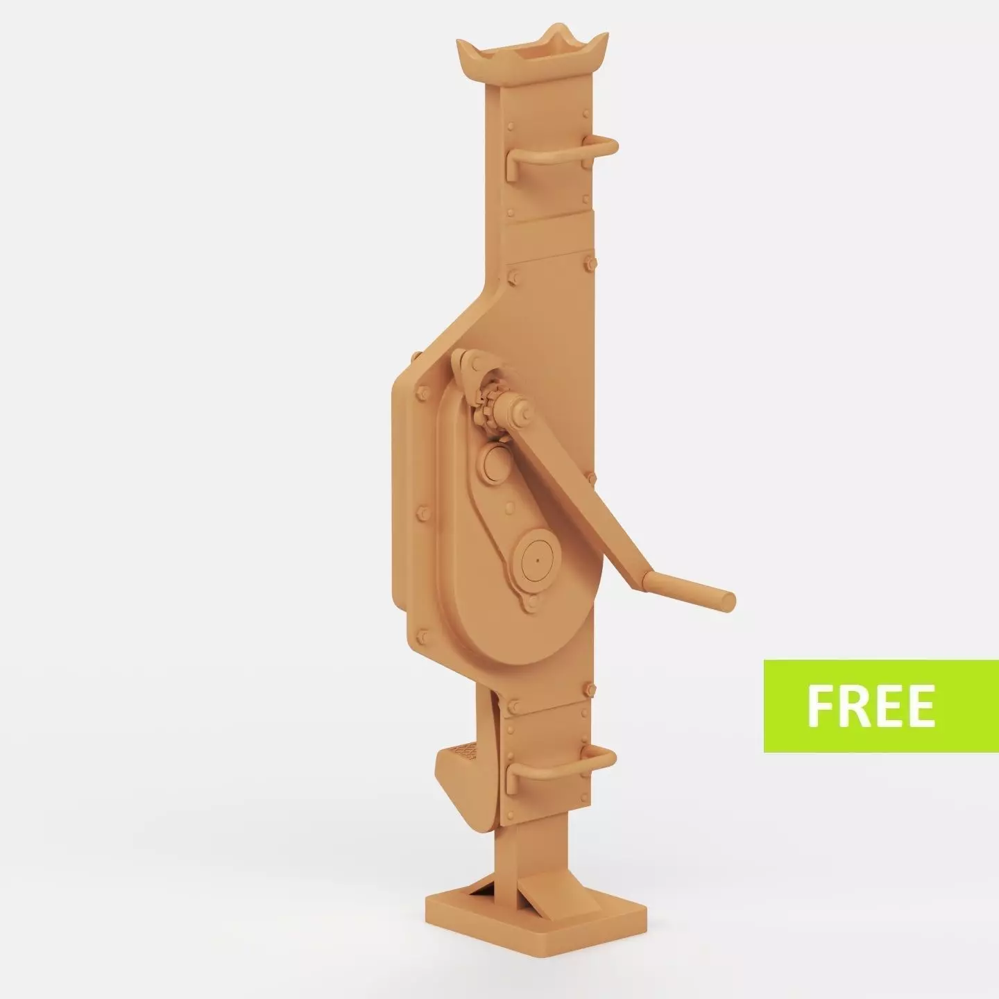 WWII German jack 10 ton Free 3D print model