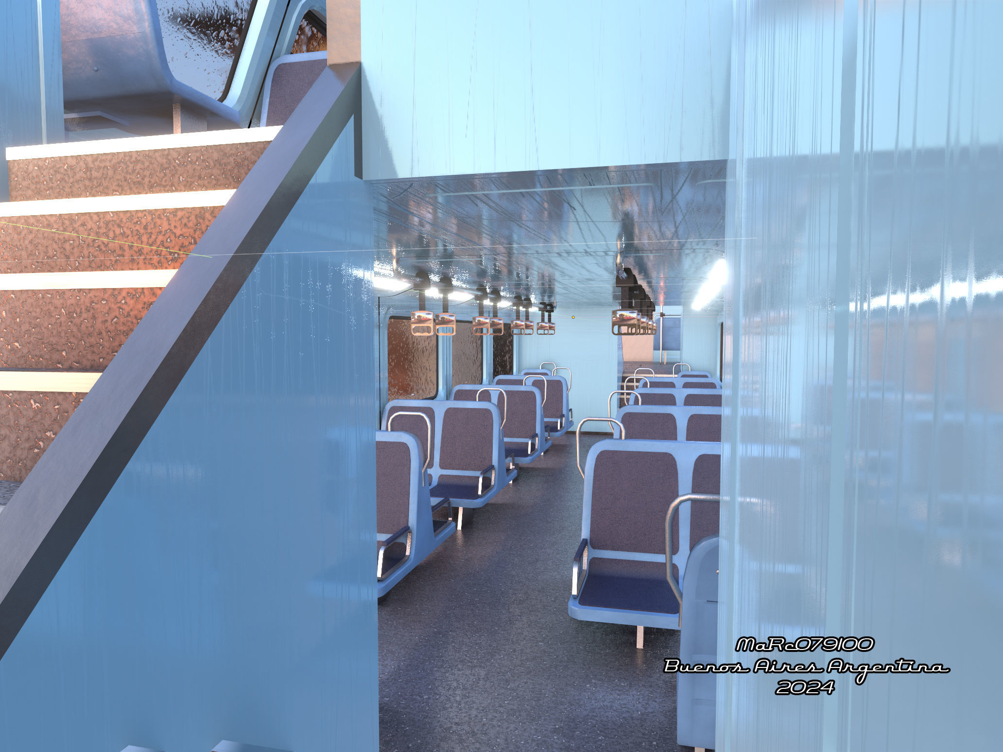 Puma v2 Double Deck Train EMU 3D model_9