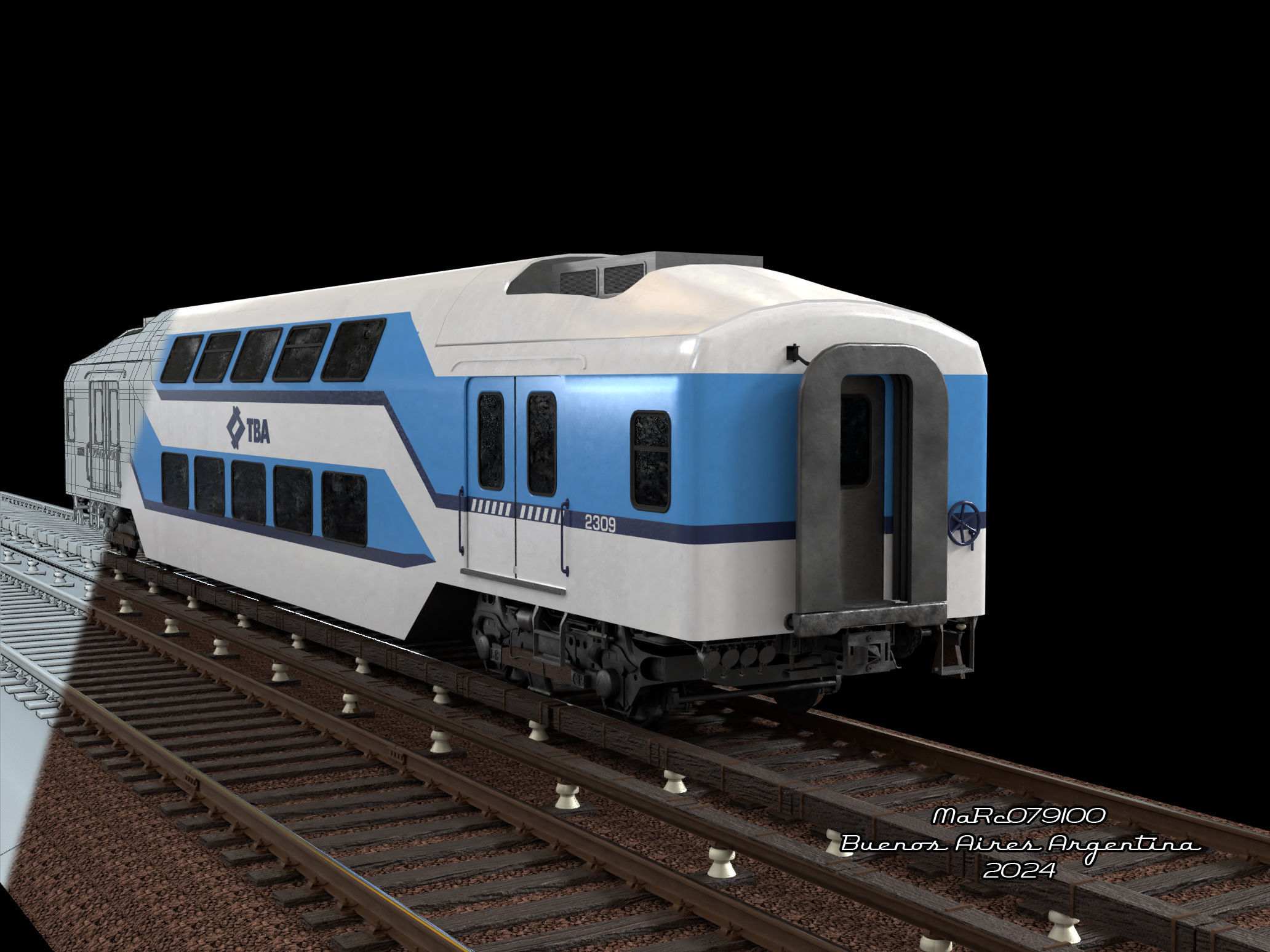 Puma v2 Double Deck Train EMU 3D model_3