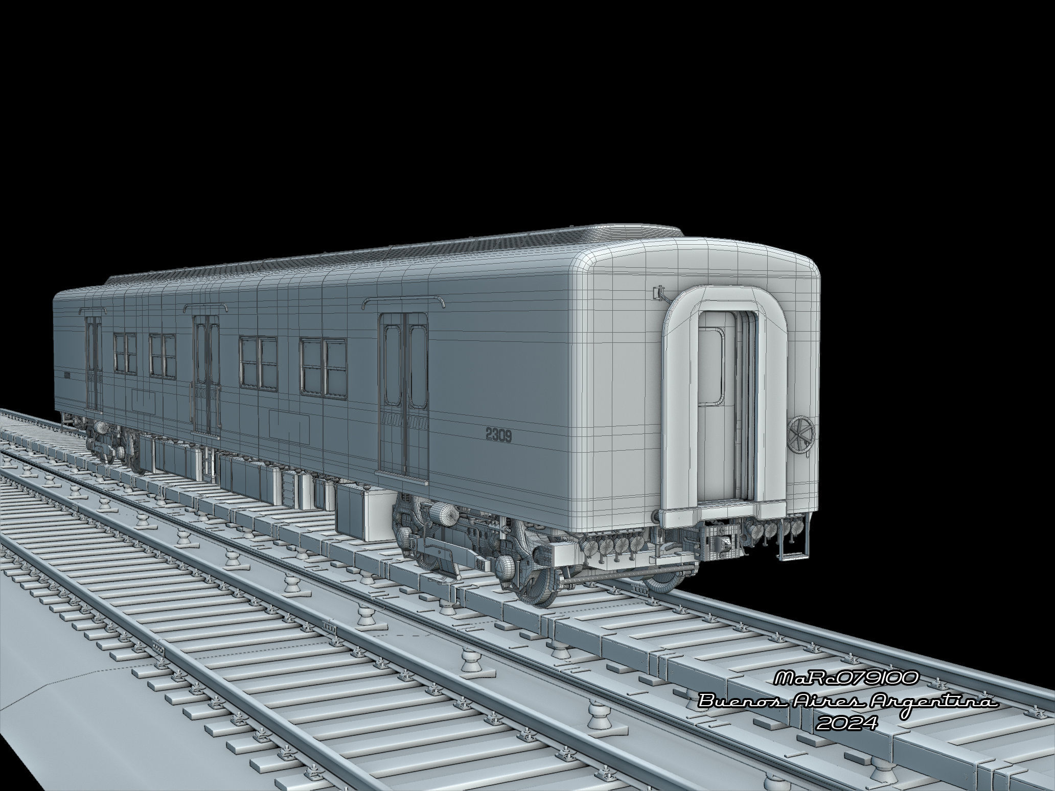 Puma v2 Double Deck Train EMU 3D model_14