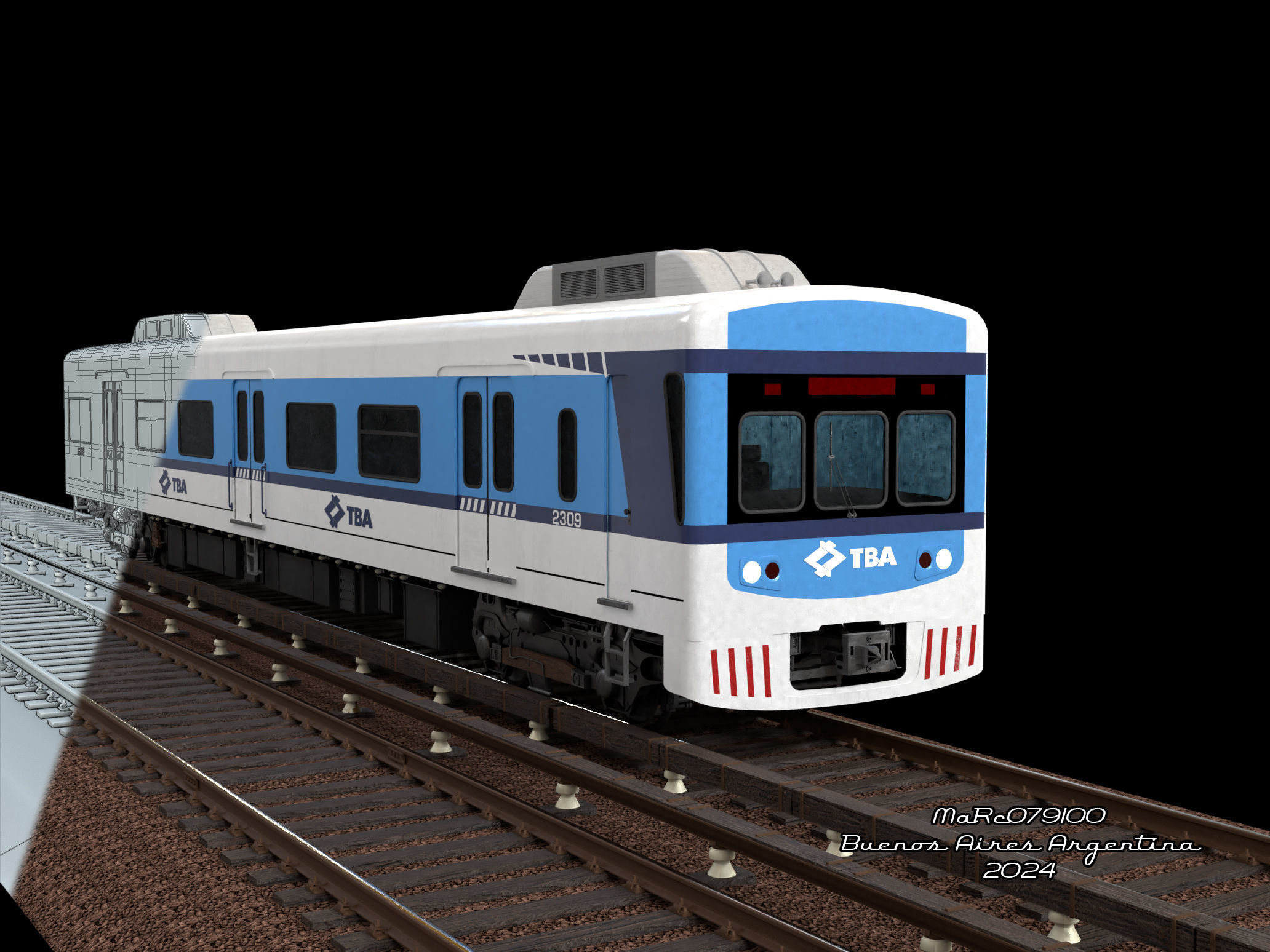Puma v2 Double Deck Train EMU 3D model_2