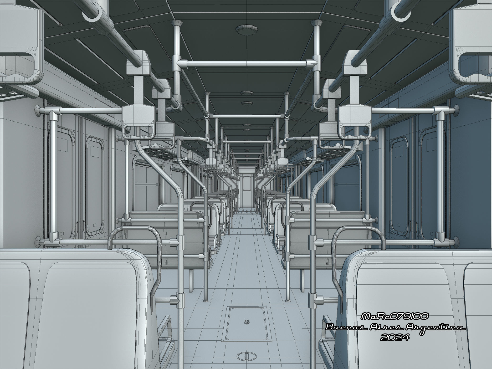 Puma v2 Double Deck Train EMU 3D model_15