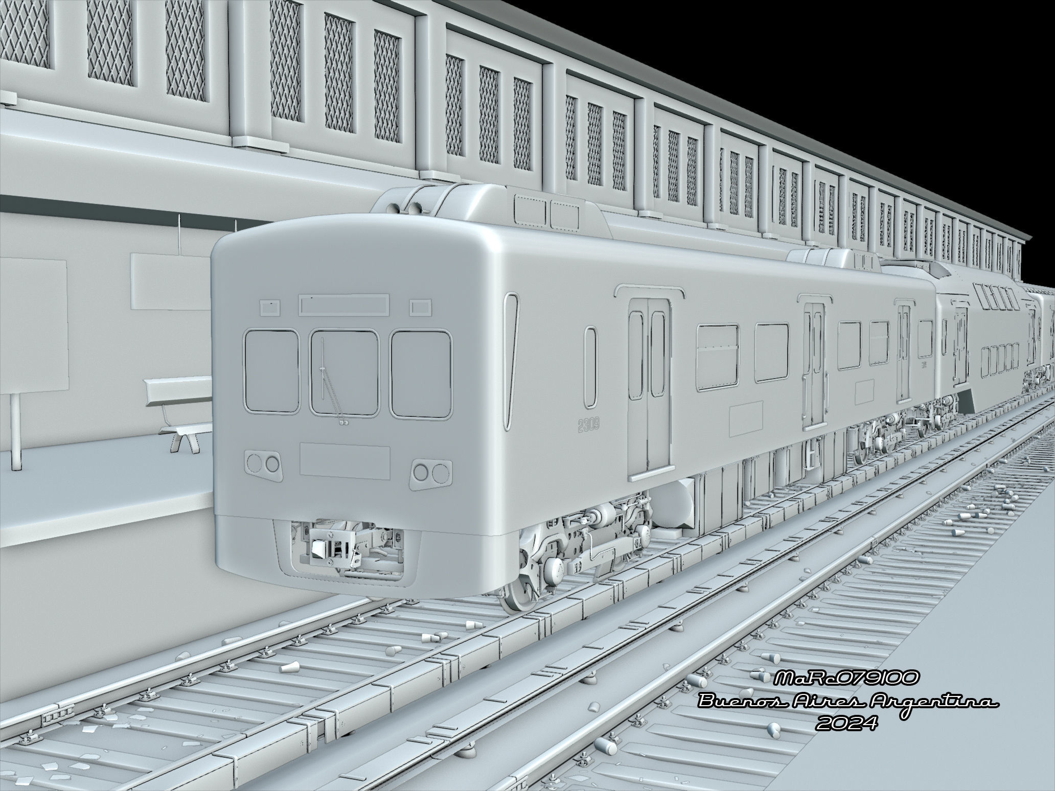 Puma v2 Double Deck Train EMU 3D model_1