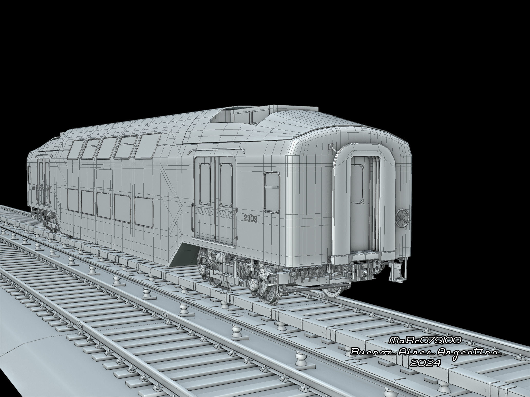 Puma v2 Double Deck Train EMU 3D model_12
