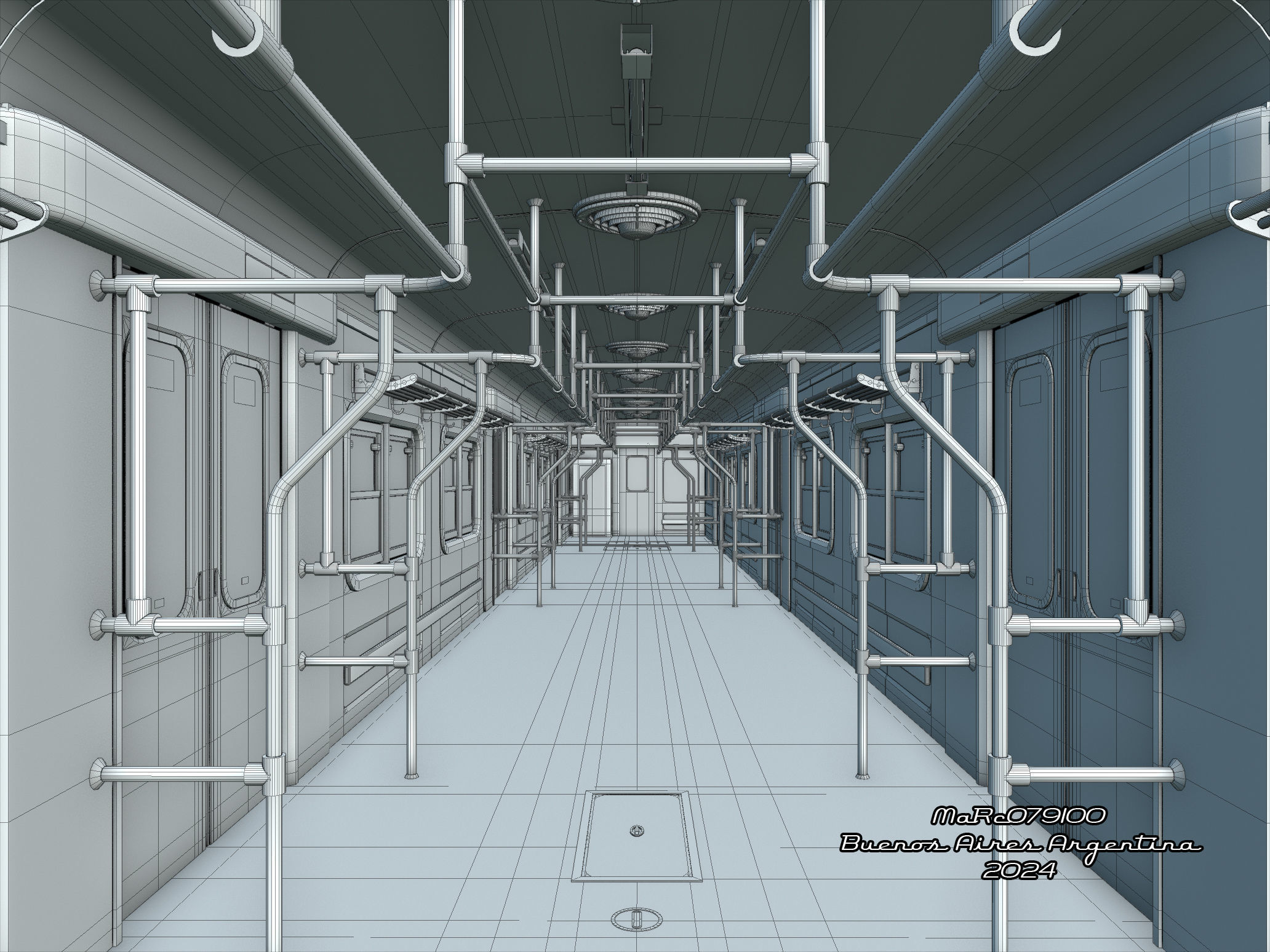 Puma v2 Double Deck Train EMU 3D model_16