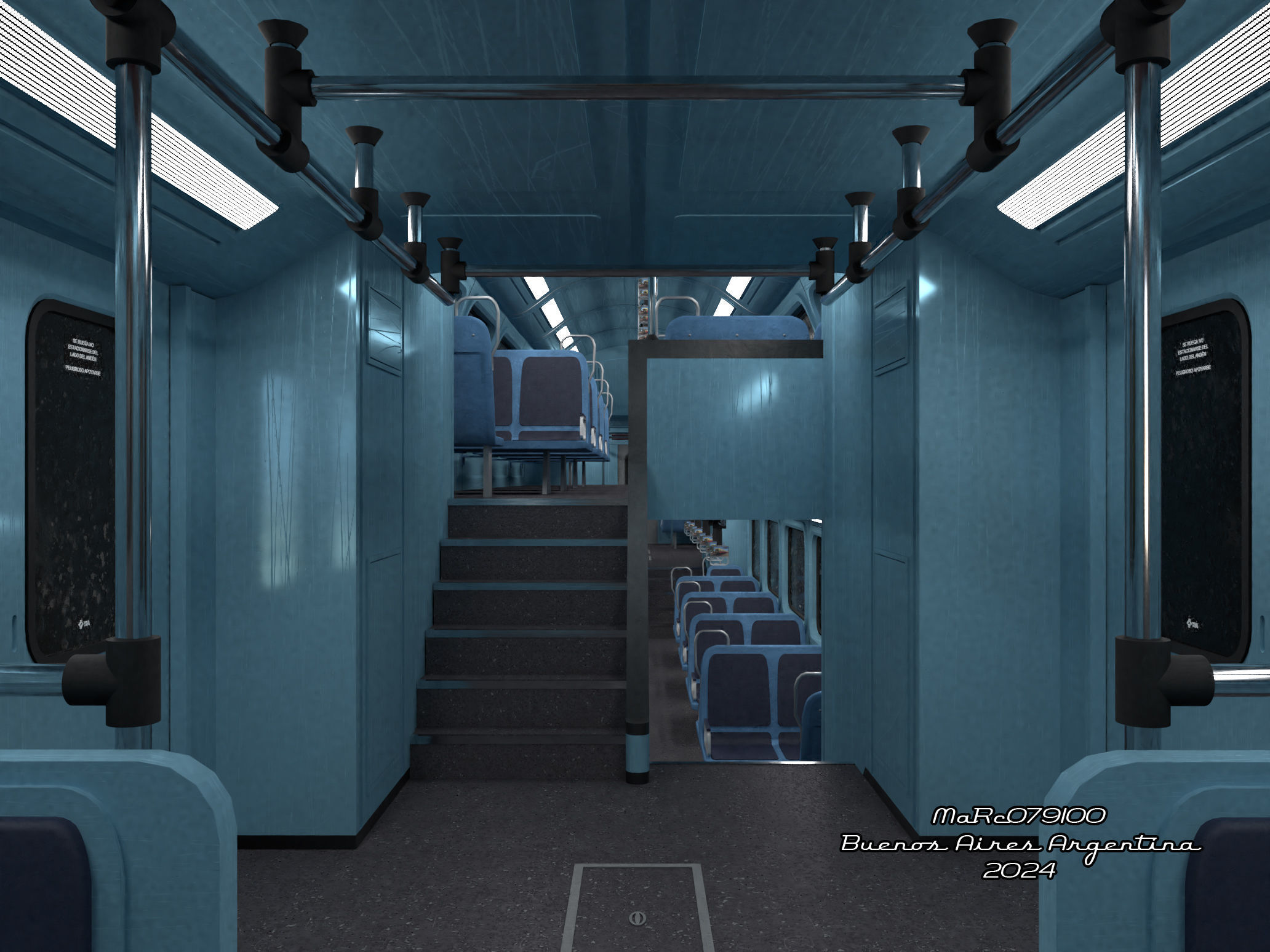 Puma v2 Double Deck Train EMU 3D model_8