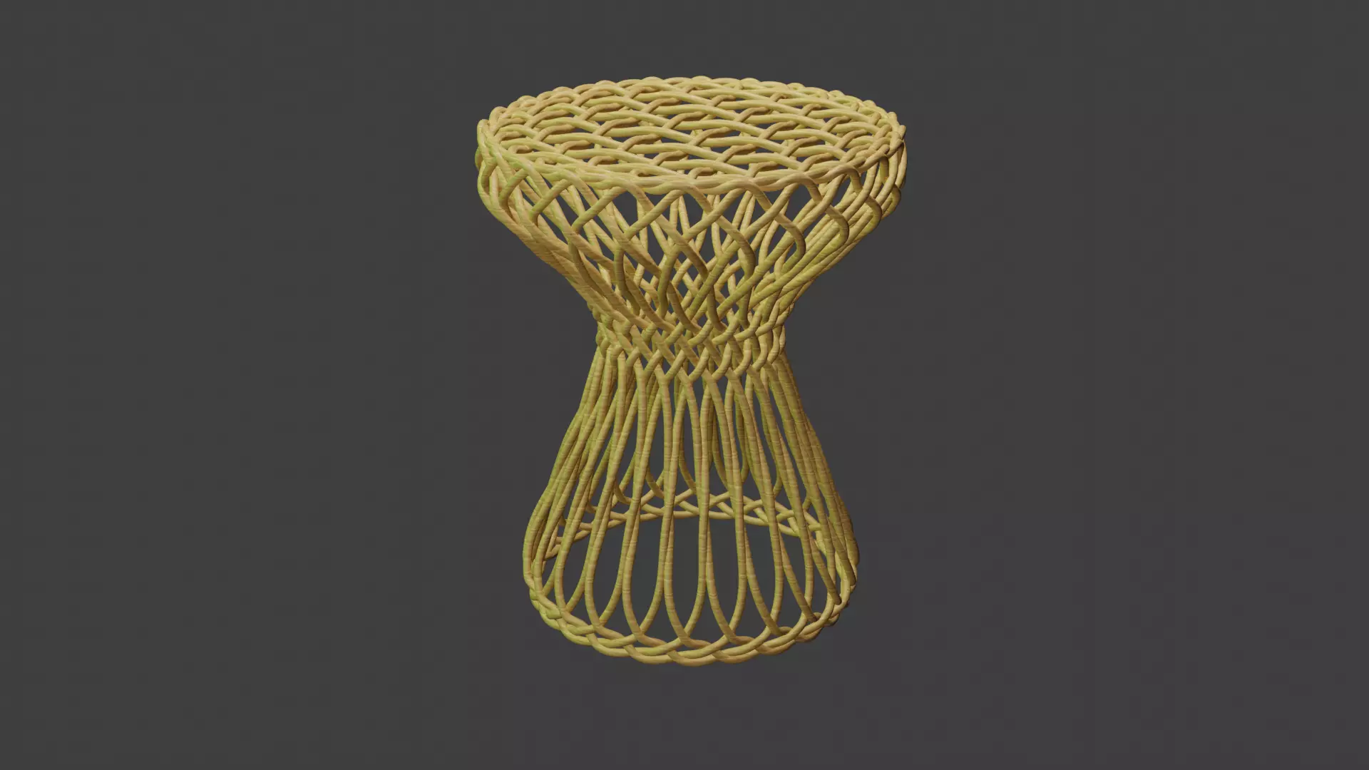 Wicker Stool Free 3D model