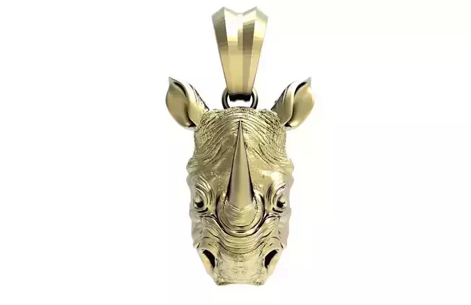 Rhinoceros head  pendant 3D print model