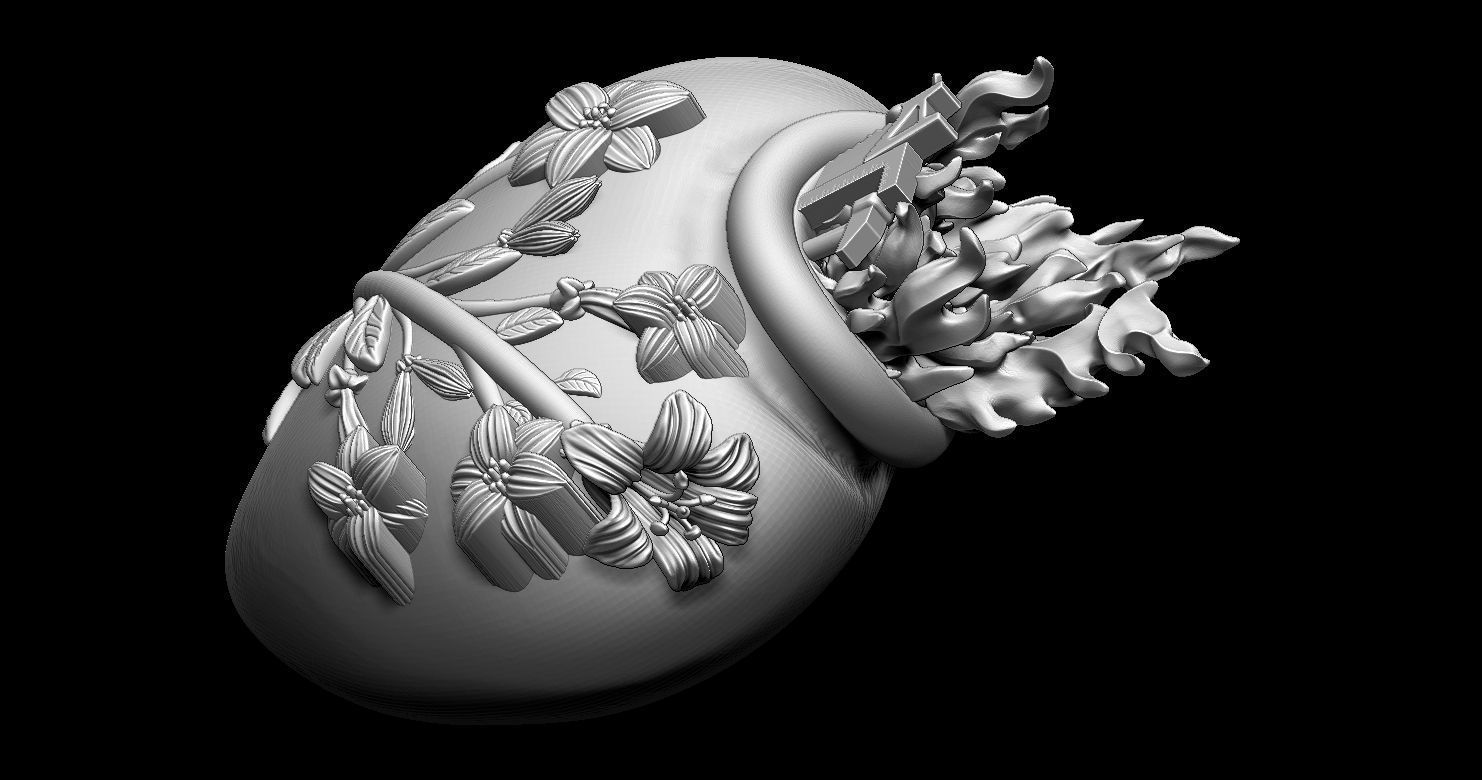 Three Sacred Hearts 3D print model 3D print model_37