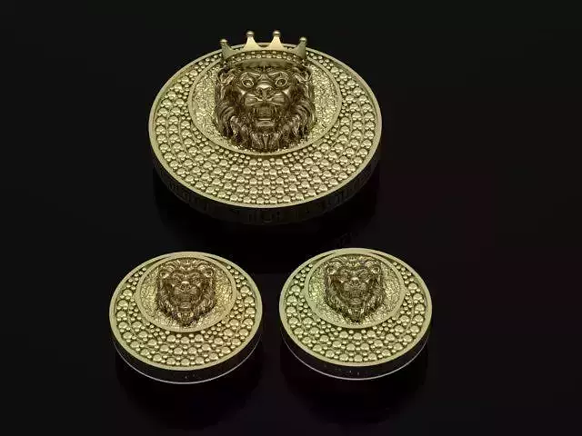 half set lion 3D print model