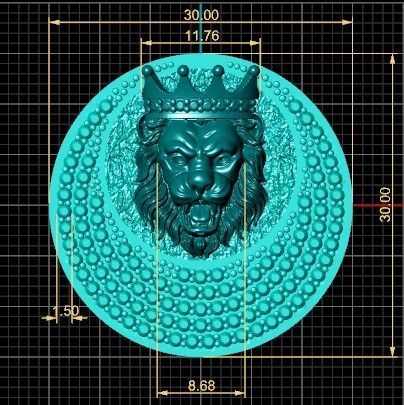 half set lion 3D print model_10