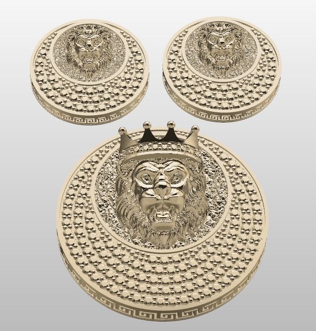 half set lion 3D print model_4