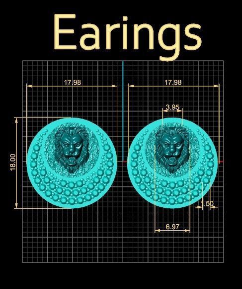 half set lion 3D print model_13