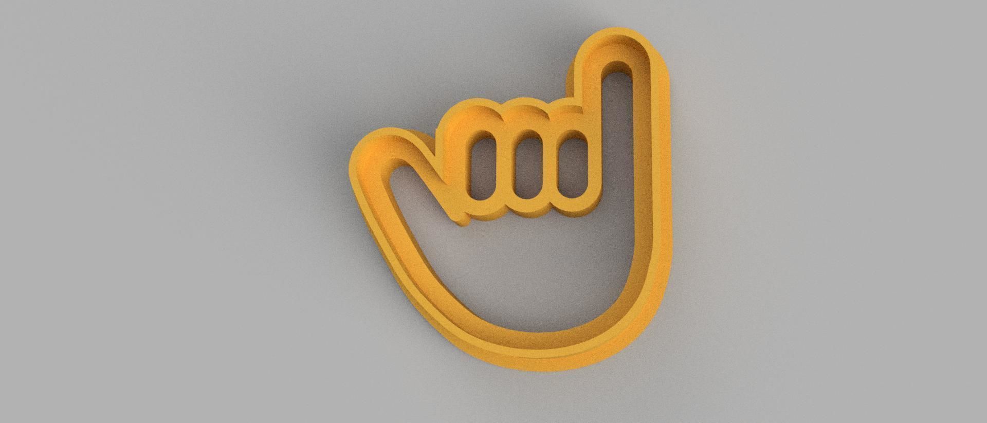 SET 5 COOKIE CUTTER 3D print model healt grave hand dog grandma 3D print model_3