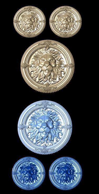 half set lion 2  3D print model_6