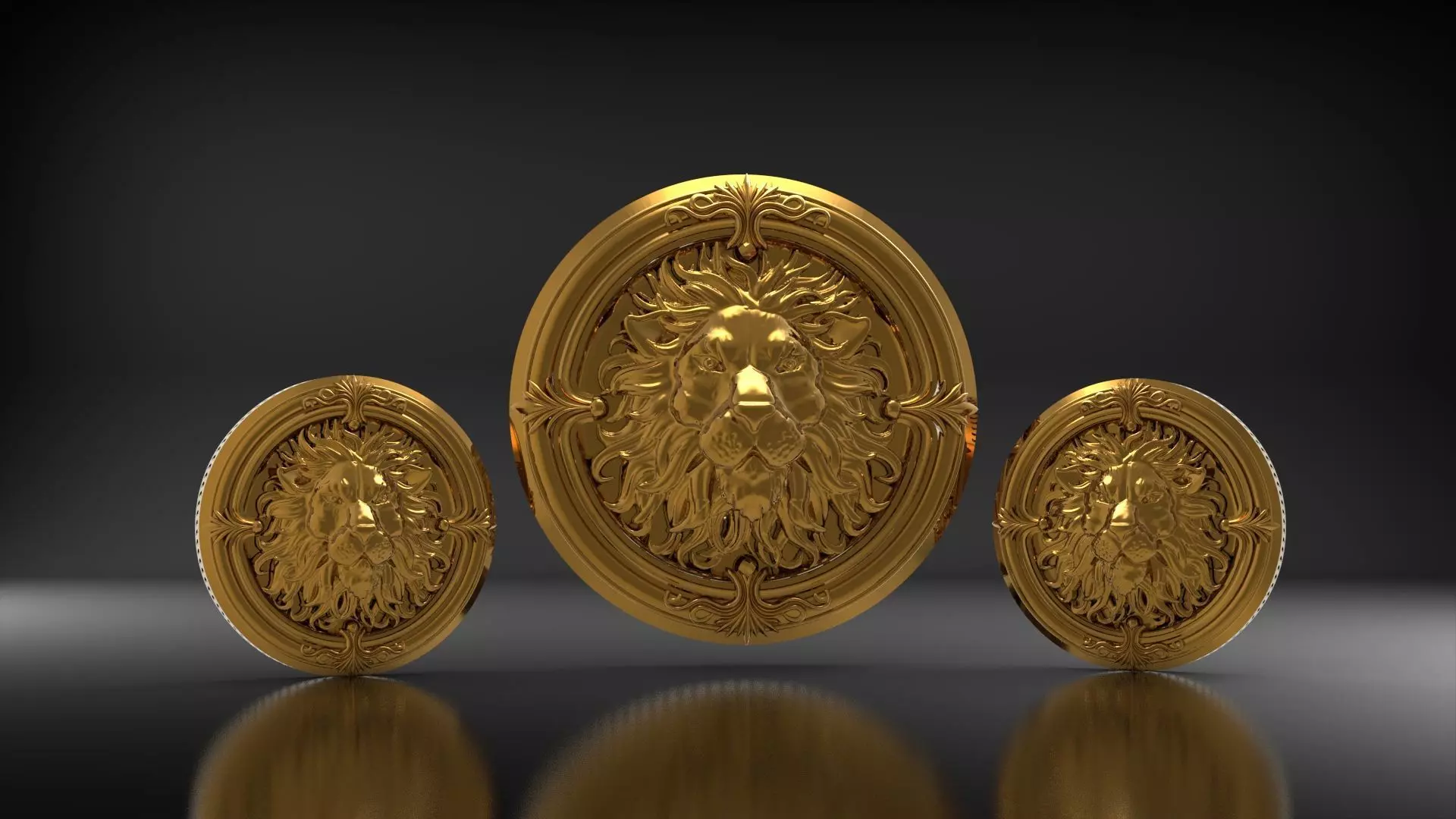 half set lion 2  3D print model_0