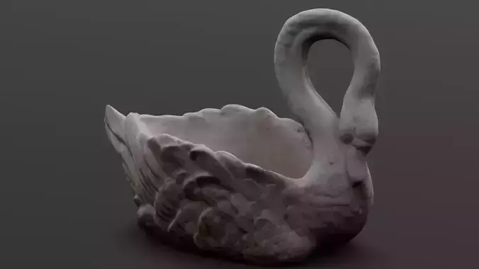 Swan Sculpture 3D Model 