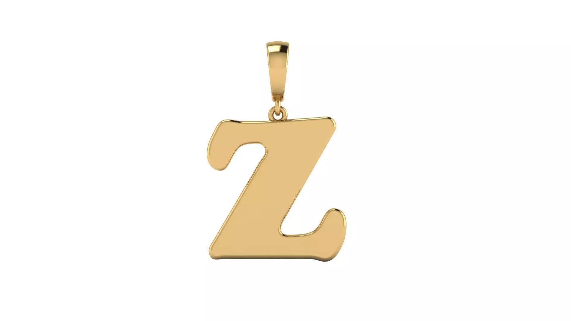 Pendant Alphabet Letter Z 15 mm Cooper Black 3D print model