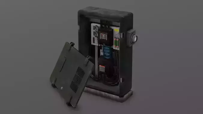 Electric Box 3D Model  Low-poly 3D model