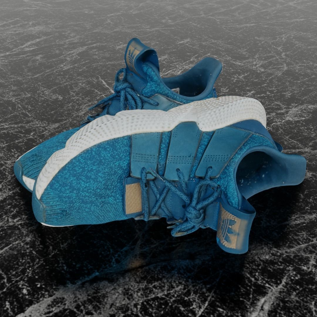 ADIDAS PROPHERE 3D SHOES - AQUA WHITE 3D model_1