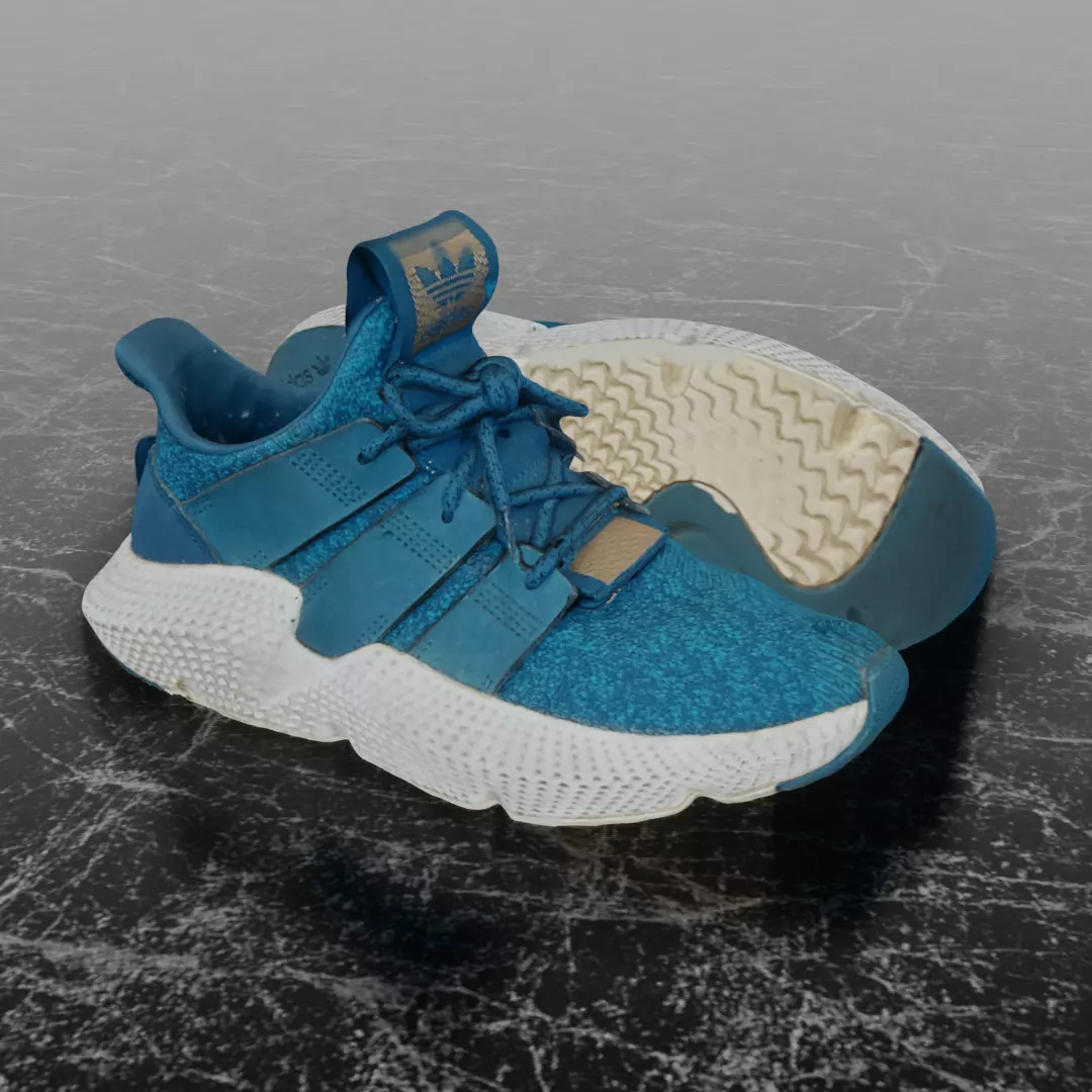 ADIDAS PROPHERE 3D SHOES - AQUA WHITE 3D model_0