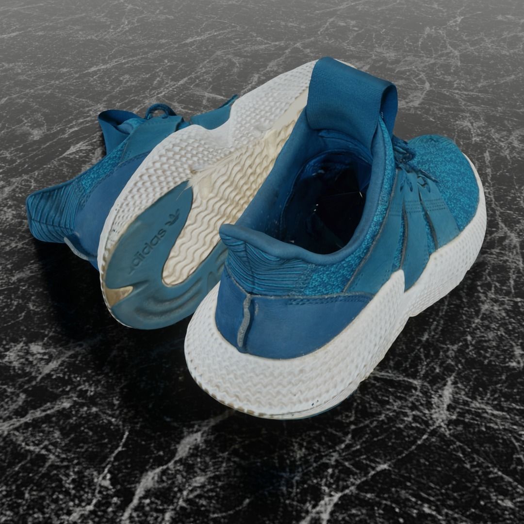ADIDAS PROPHERE 3D SHOES - AQUA WHITE 3D model_5