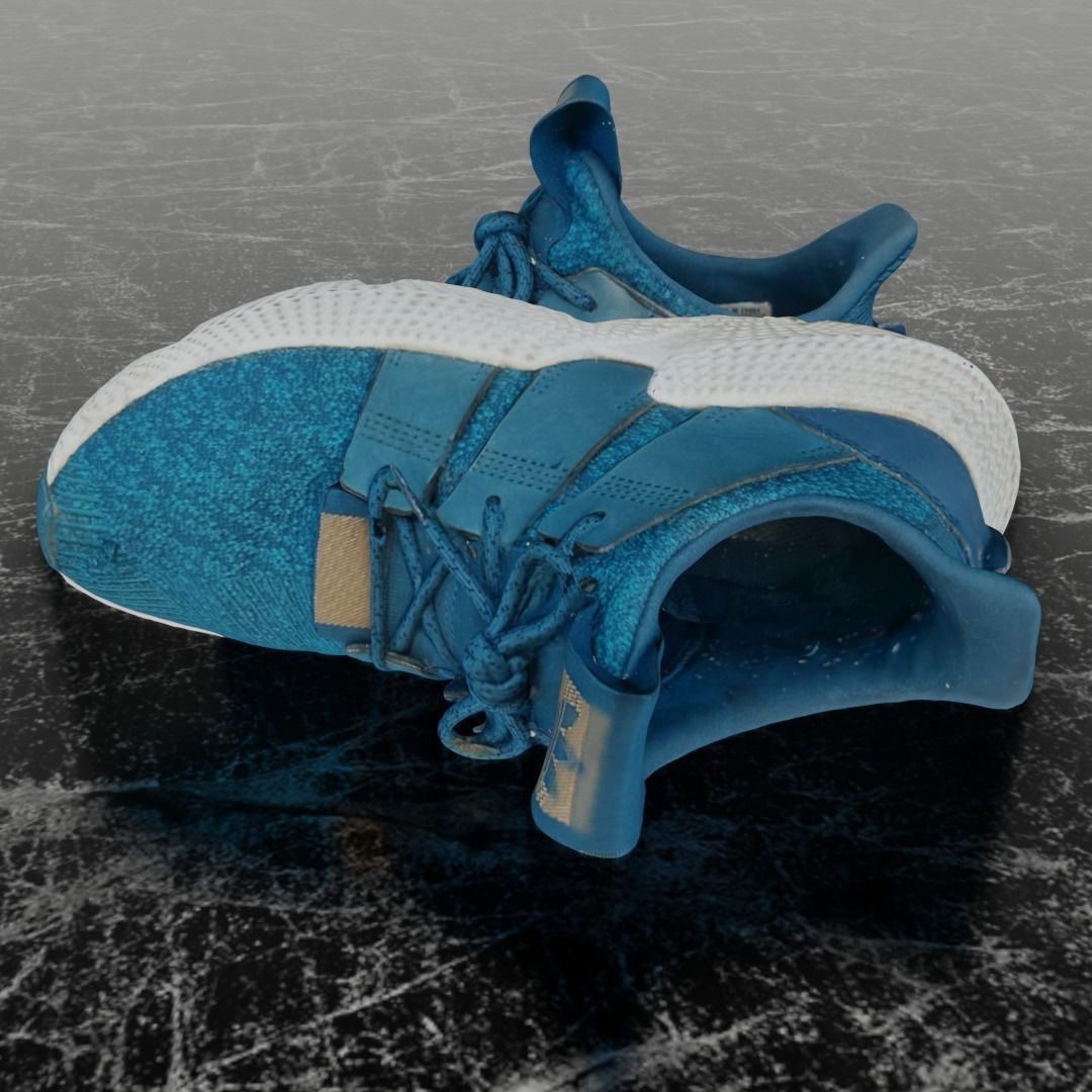 ADIDAS PROPHERE 3D SHOES - AQUA WHITE 3D model_7