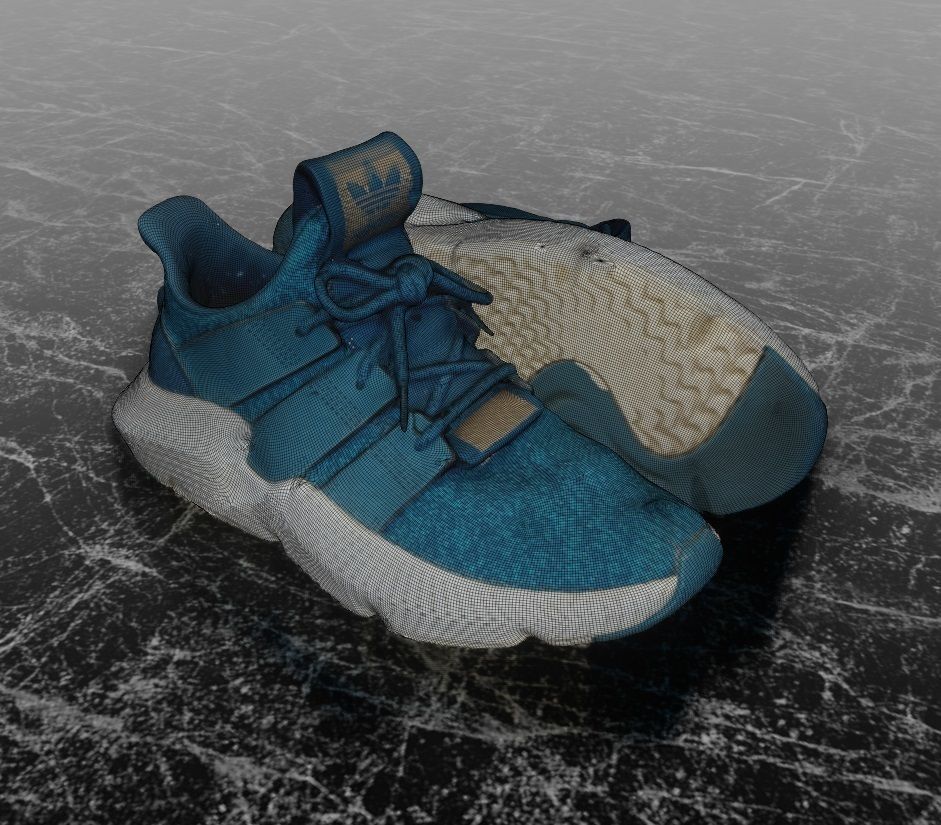 ADIDAS PROPHERE 3D SHOES - AQUA WHITE 3D model_9