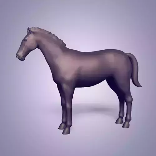 Horse Statue Figurine - Base Mesh - LowPoly