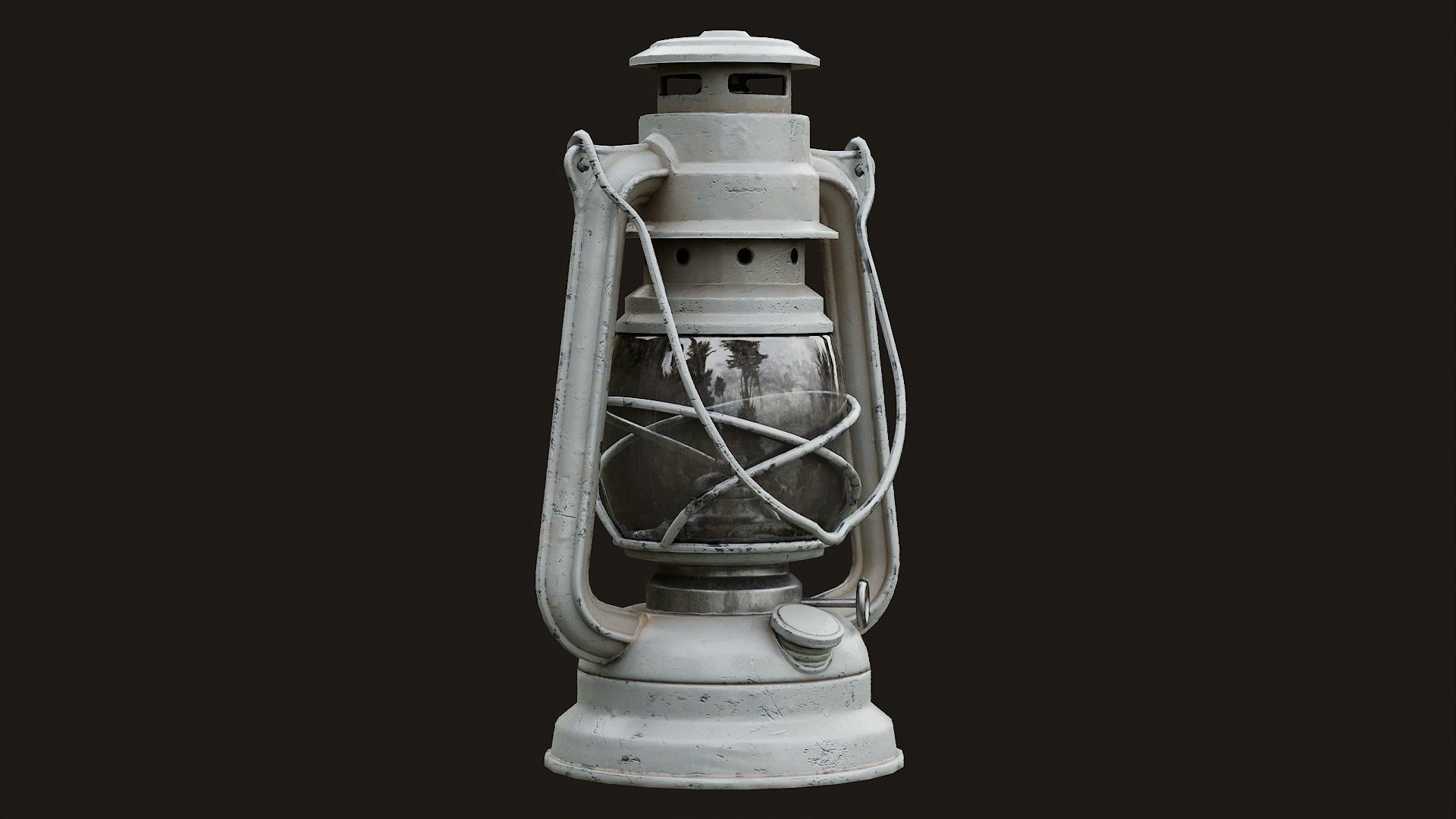 Low Poly PBR Oil Lantern Low-poly 3D model_8