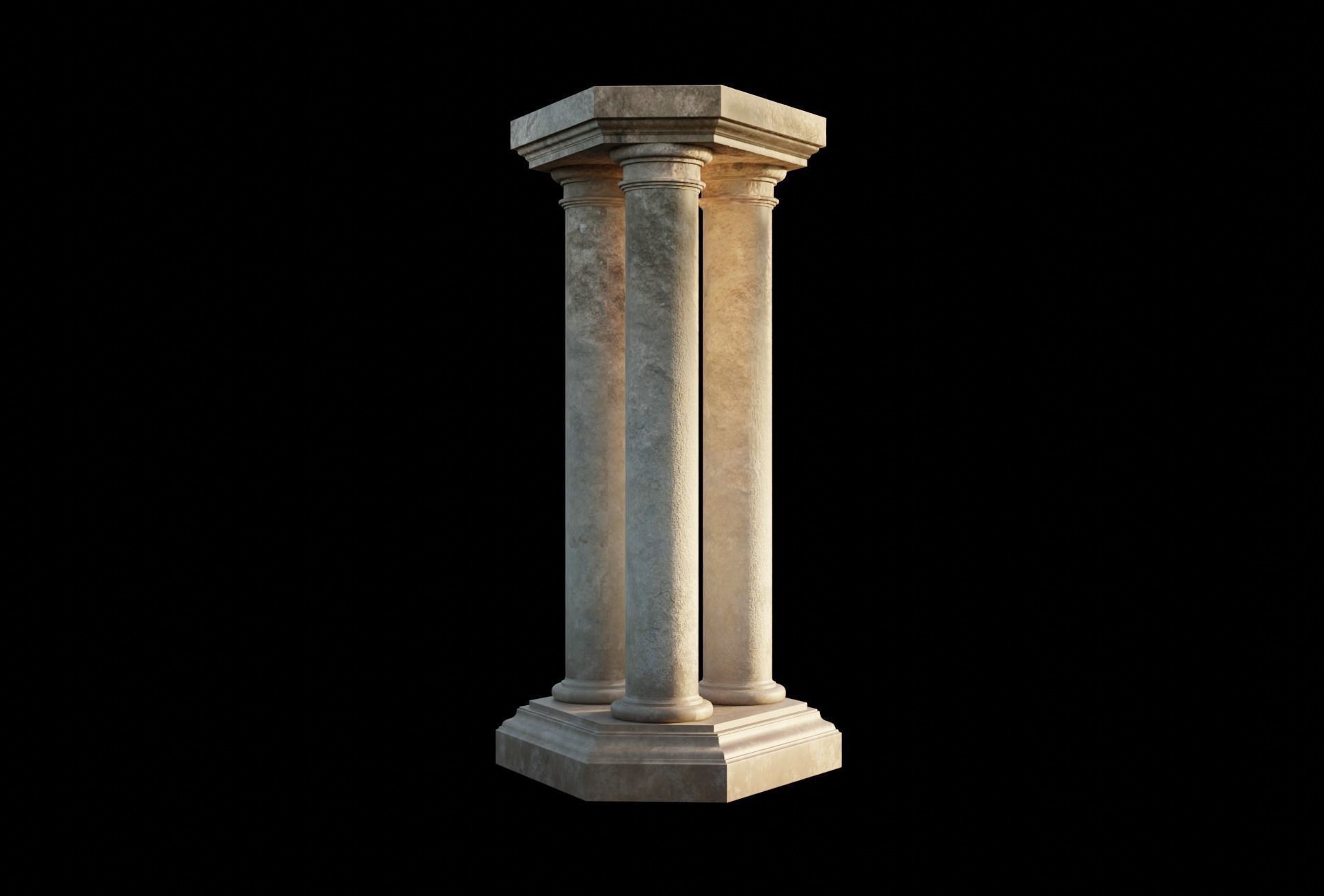 Set of 3 Colossal Columns Kit set 3D model_5