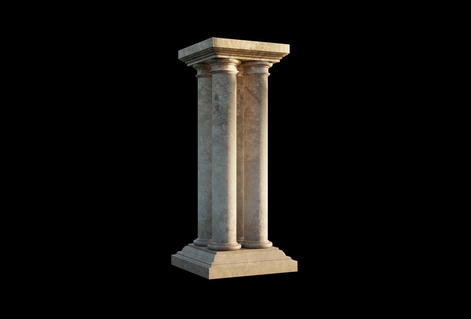Set of 3 Colossal Columns Kit set 3D model_6