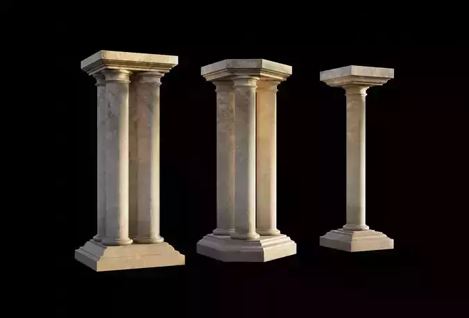 Set of 3 Colossal Columns Kit set