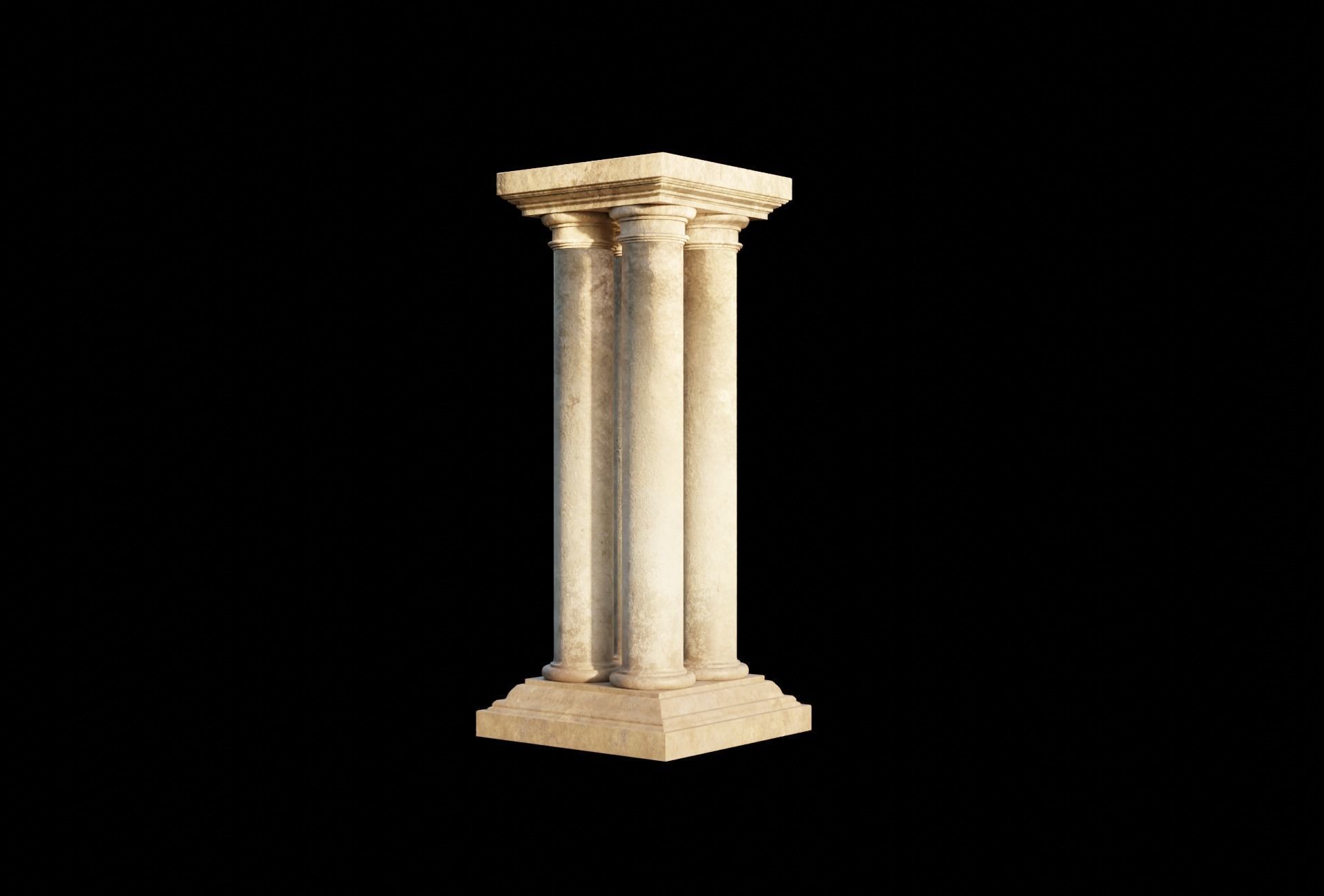 Set of 3 Colossal Columns Kit set 3D model_7
