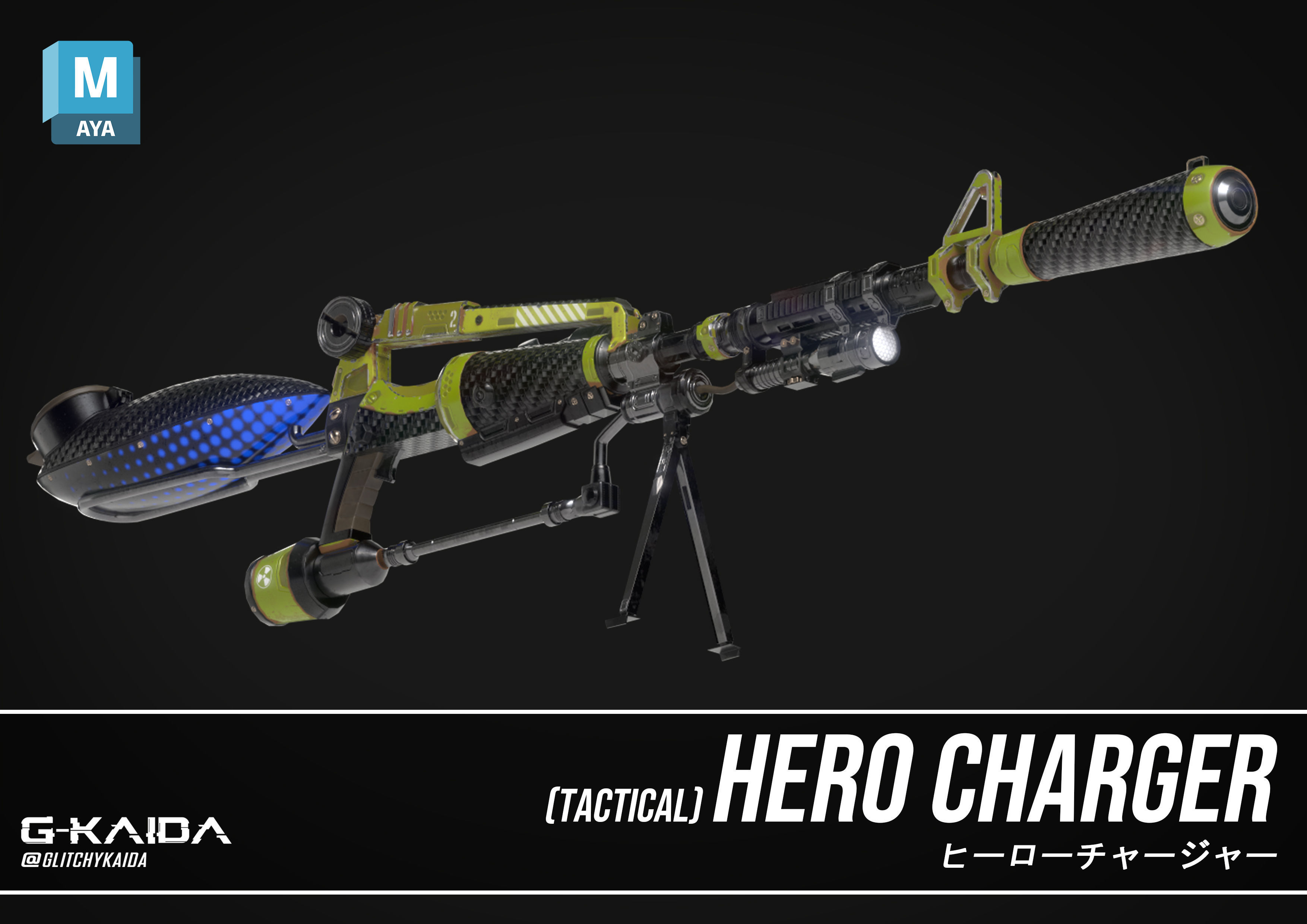 Prop - Weapon - Hero Charger - Tactical Version 3D model_3