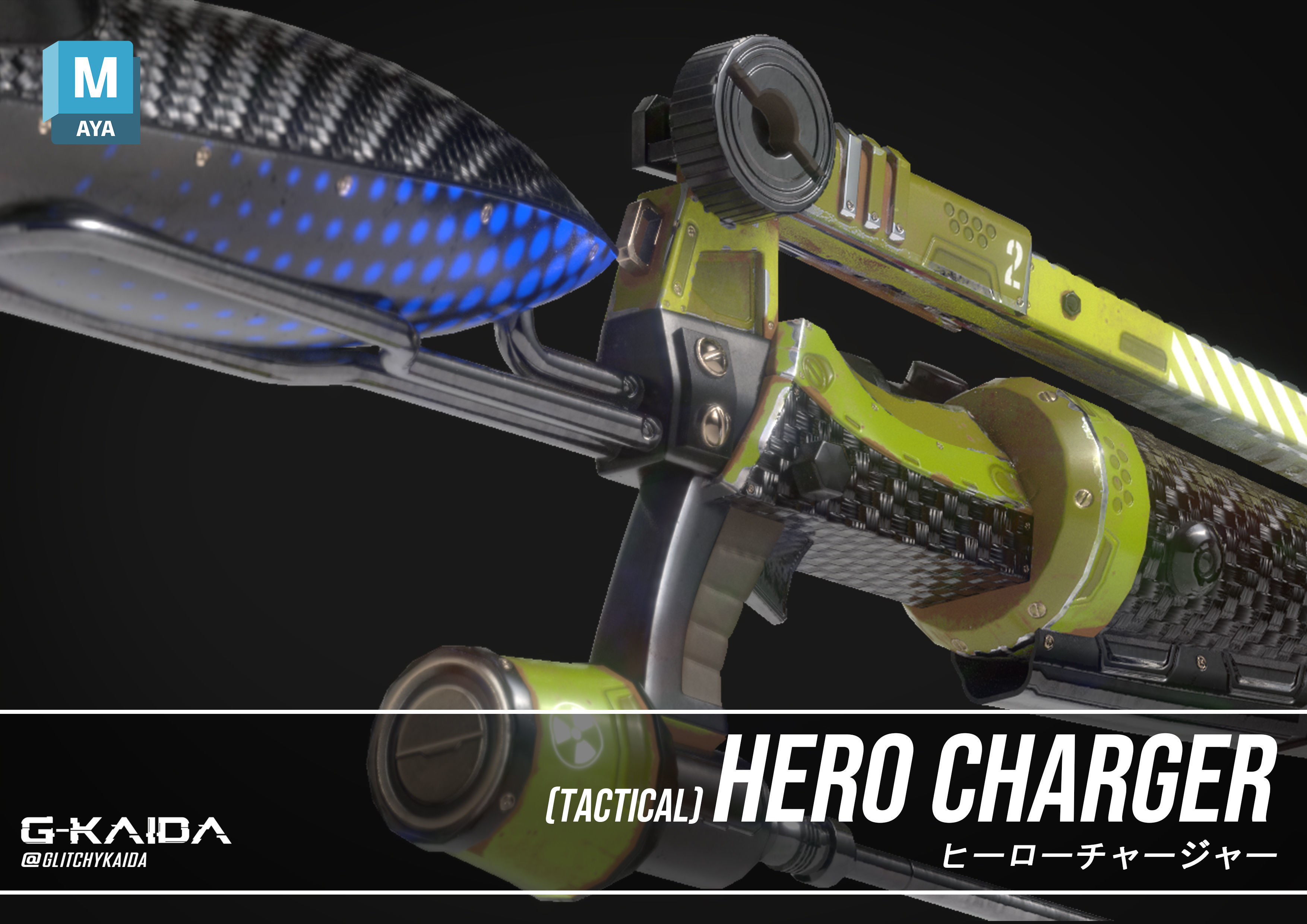 Prop - Weapon - Hero Charger - Tactical Version 3D model_7