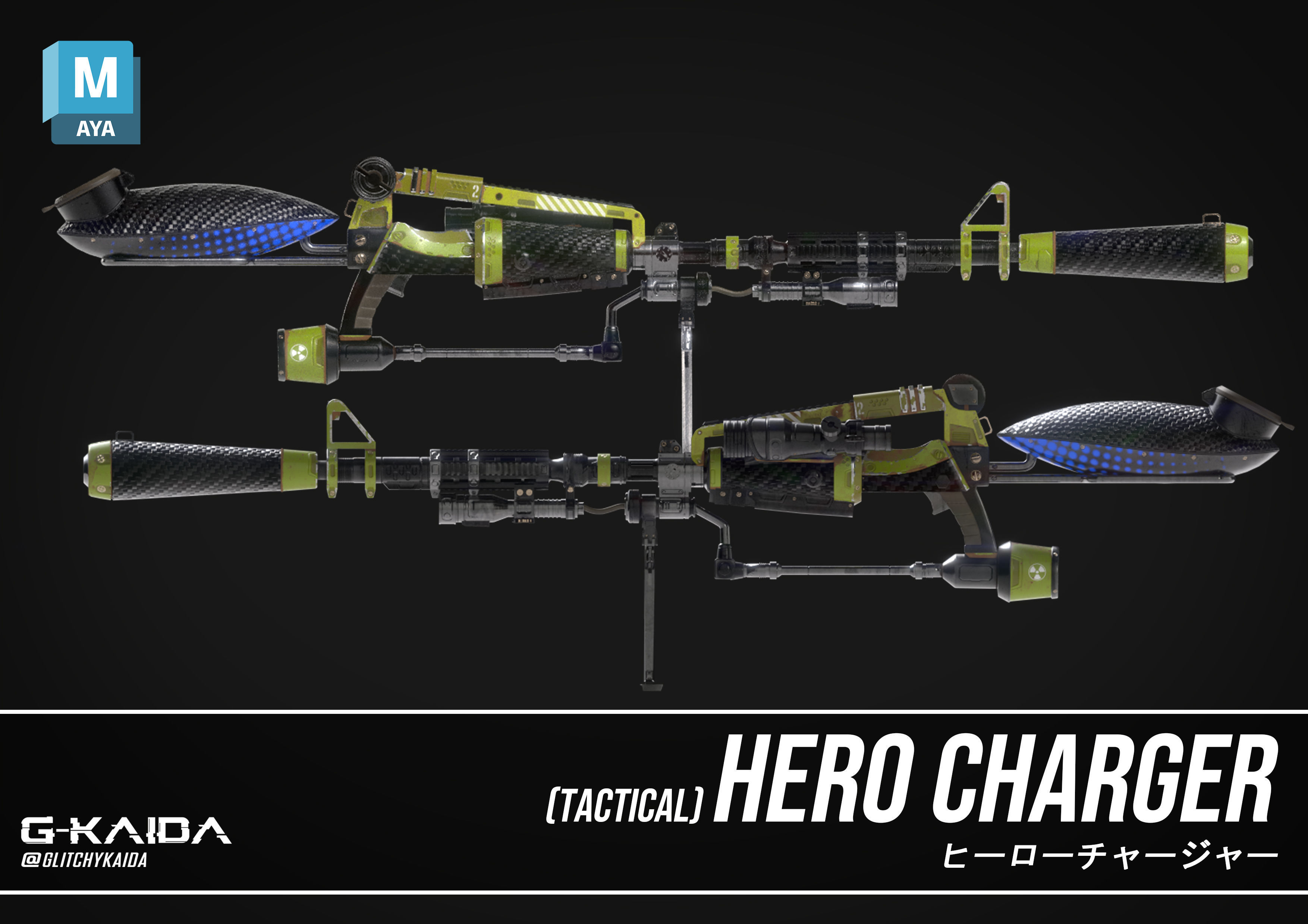 Prop - Weapon - Hero Charger - Tactical Version 3D model_6
