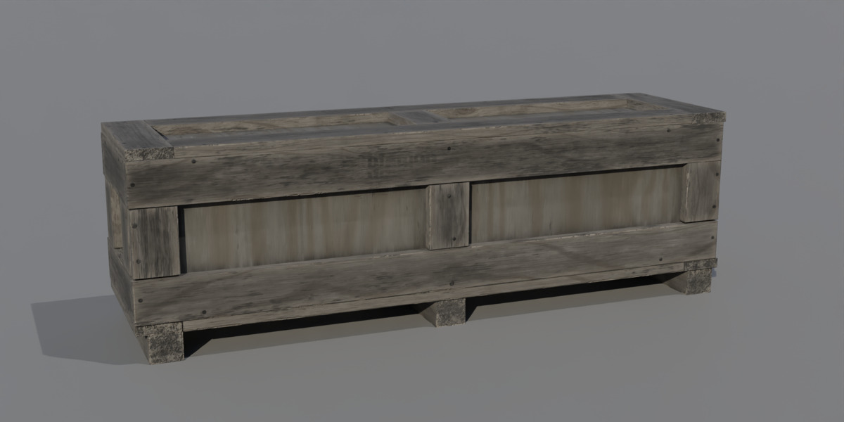 Old Cargo Crates Pack Low-poly 3D model_10