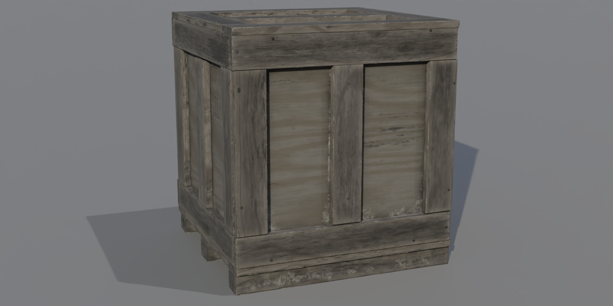 Old Cargo Crates Pack Low-poly 3D model_1