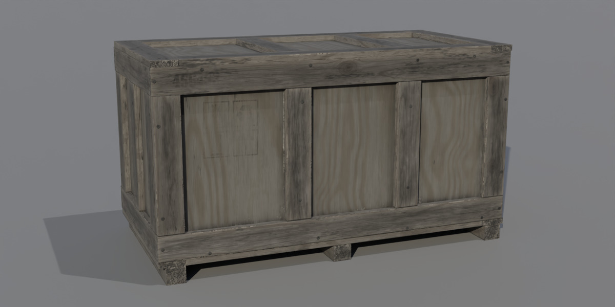 Old Cargo Crates Pack Low-poly 3D model_2