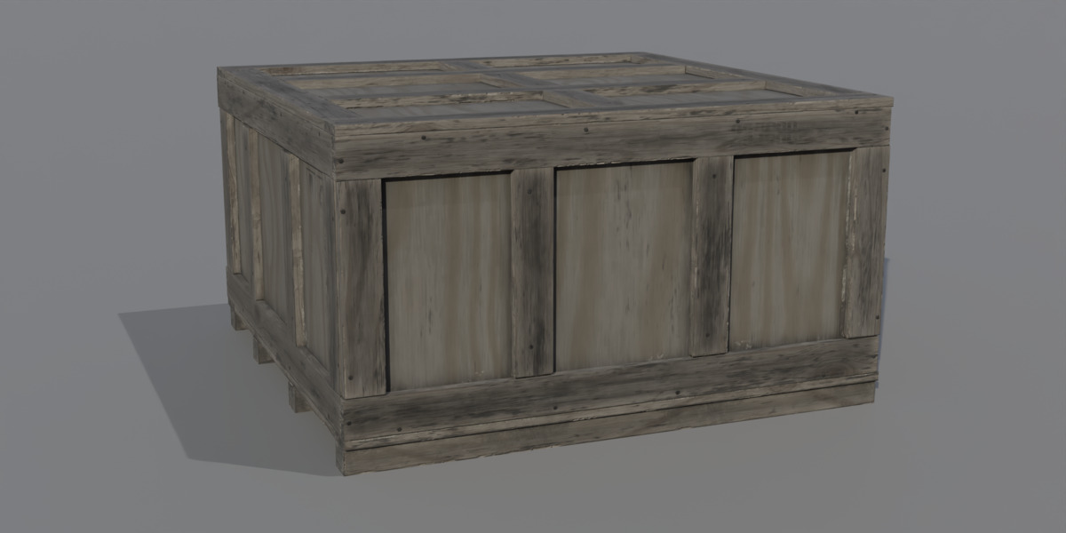 Old Cargo Crates Pack Low-poly 3D model_13