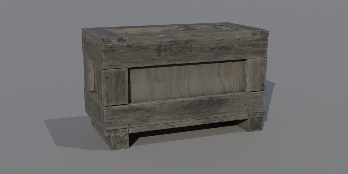 Old Cargo Crates Pack Low-poly 3D model_9