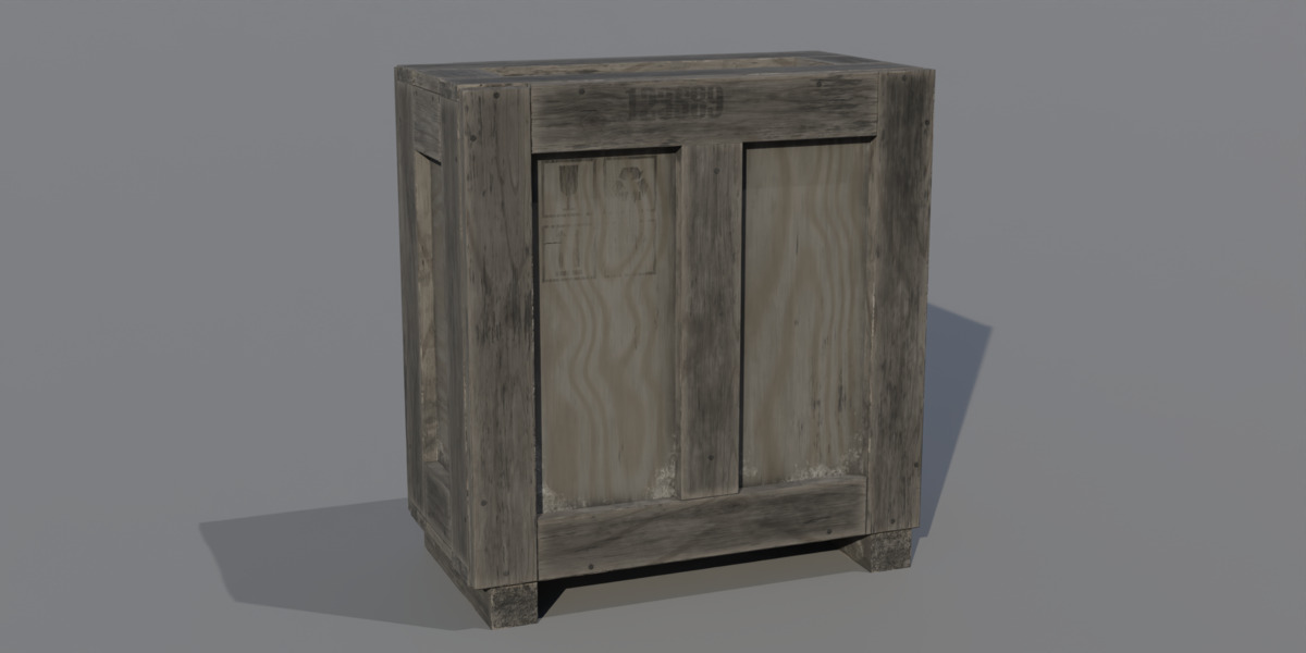Old Cargo Crates Pack Low-poly 3D model_6