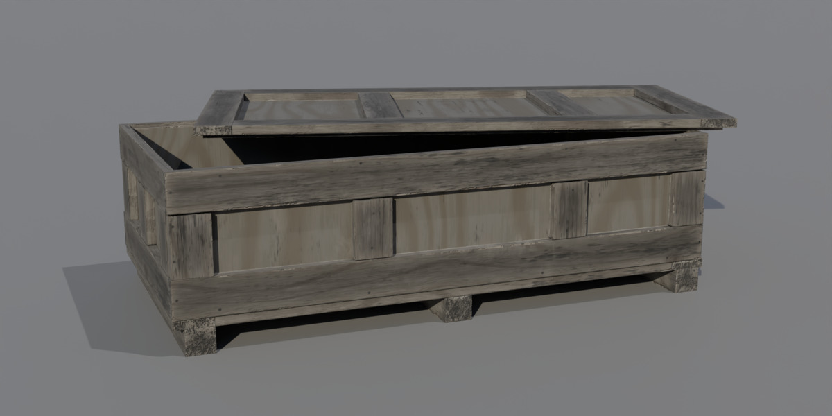 Old Cargo Crates Pack Low-poly 3D model_15