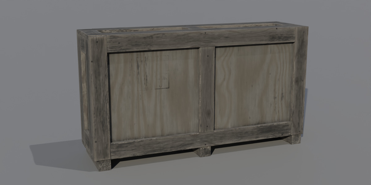 Old Cargo Crates Pack Low-poly 3D model_7