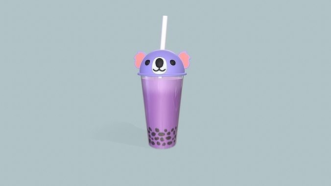 Animal Bubble Tea Pack 01  Low-poly 3D model 4