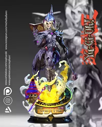 DARK MAGICIAN BLACK BY CREATIVE GEEK MB 3D print model