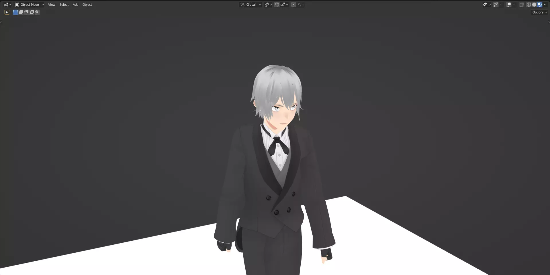 Sig Anime character Blender  rigged and Animated Low-poly 3D model_0
